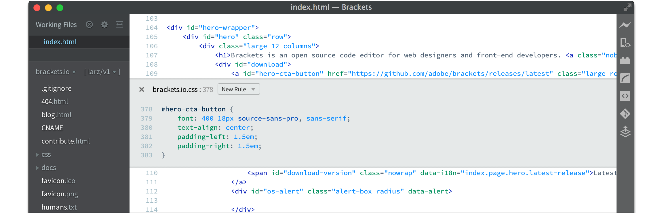 brackets ide-0