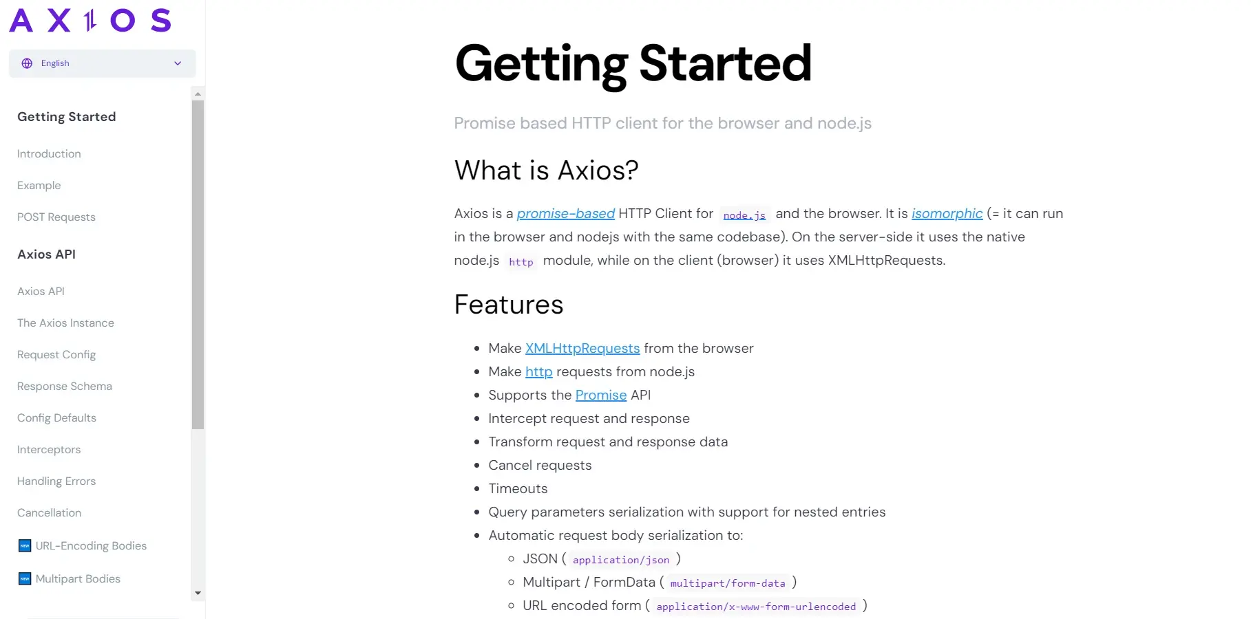 axios js http library