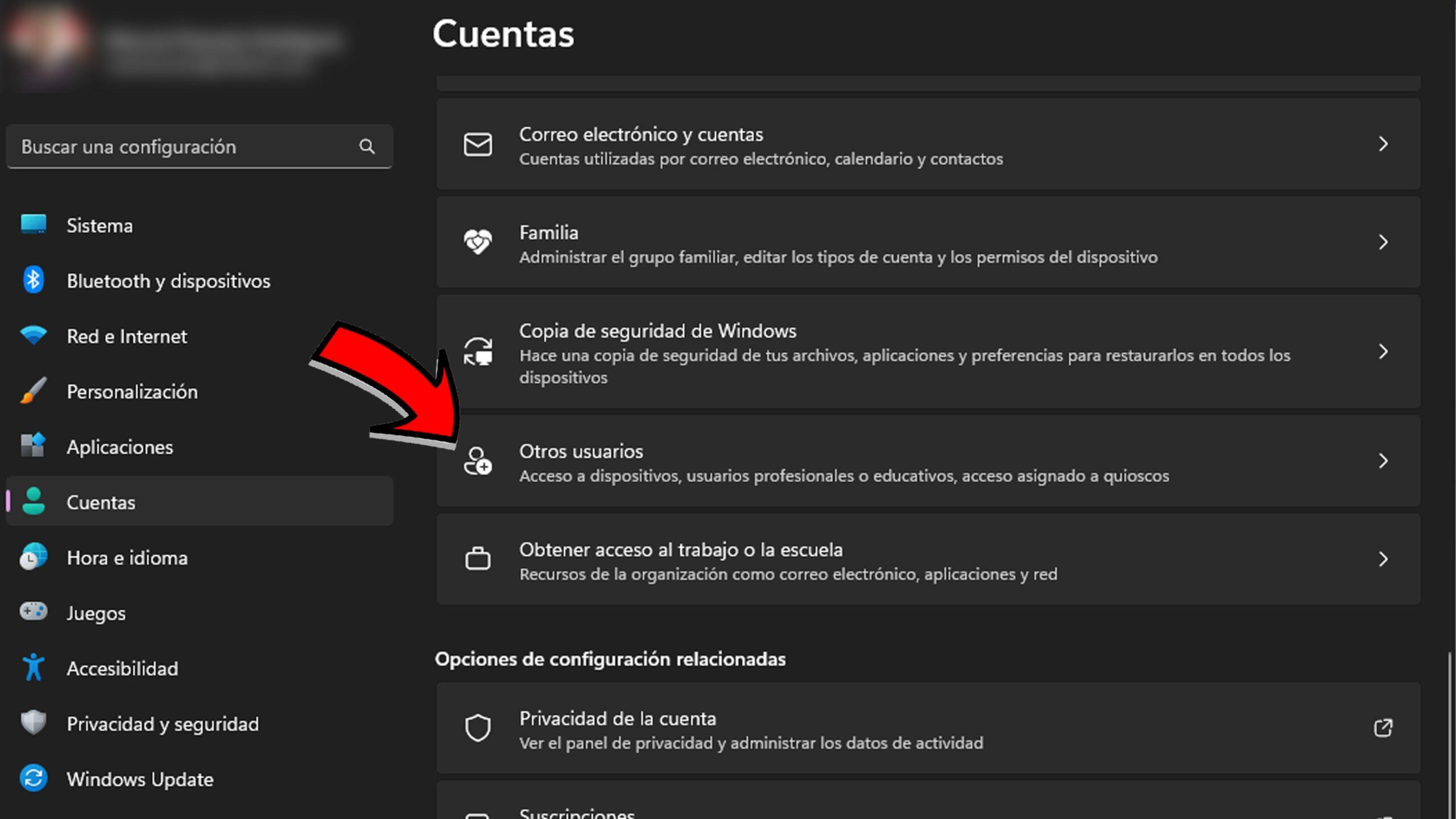 Sustituir cuenta de Microsoft en Windows 11