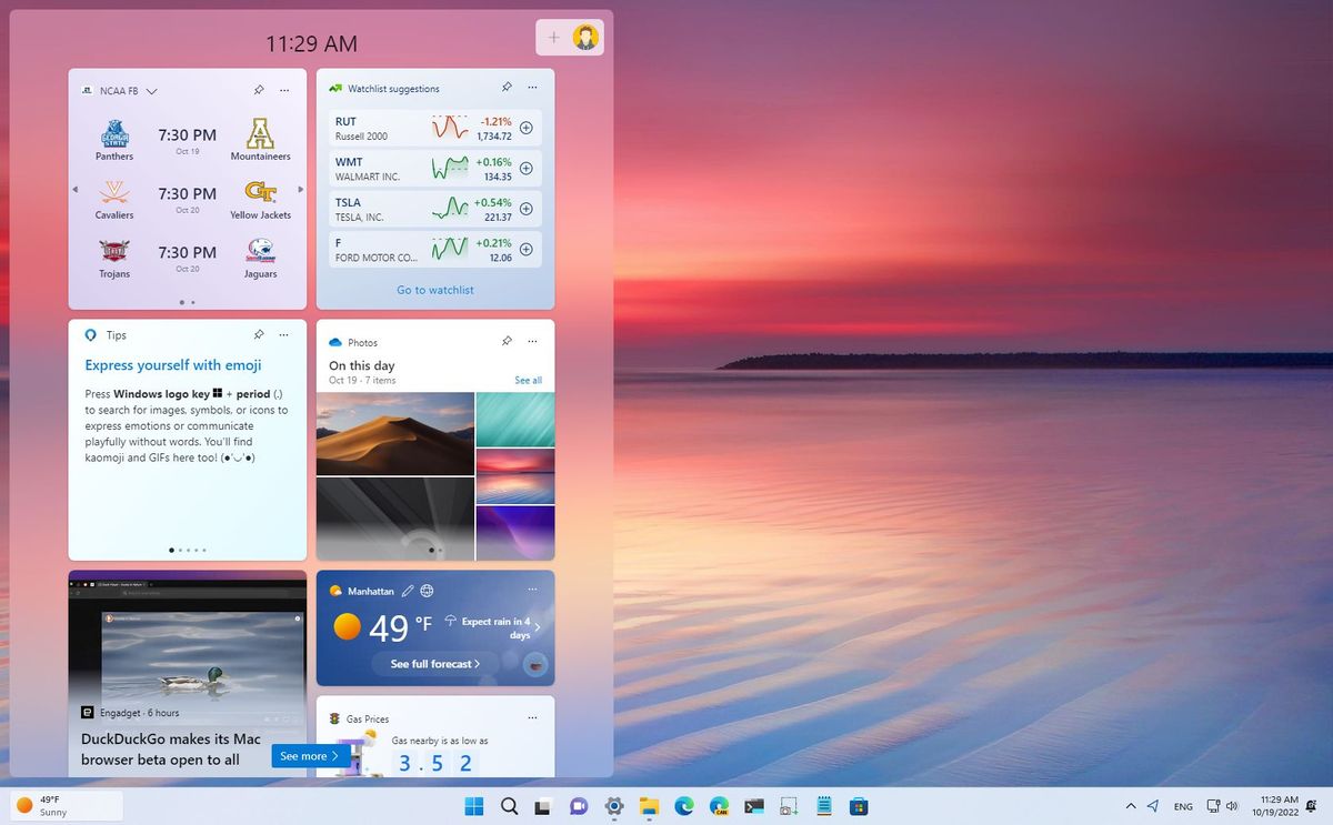 widgets windows 11