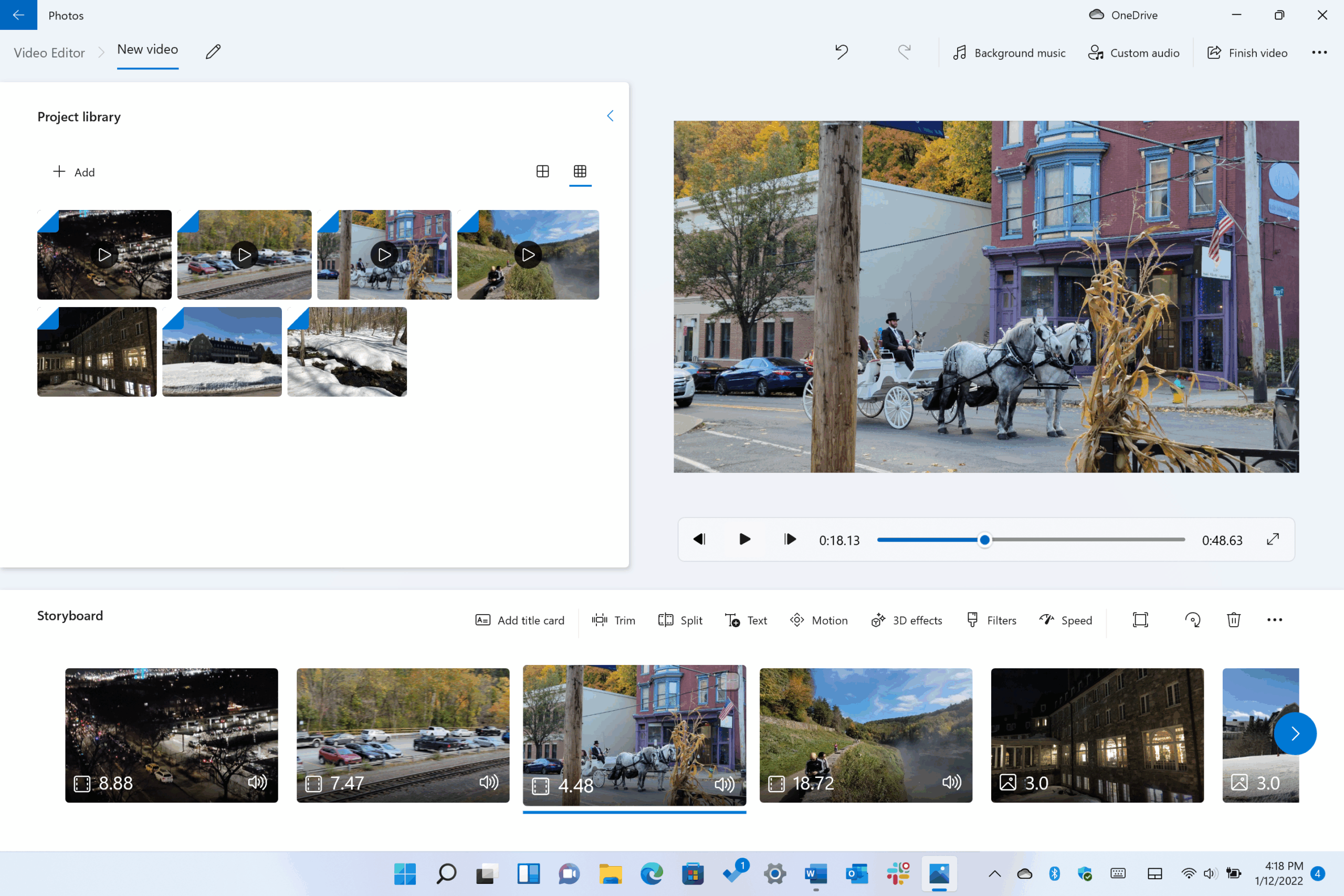 Vista en mosaico Fotos Windows 11