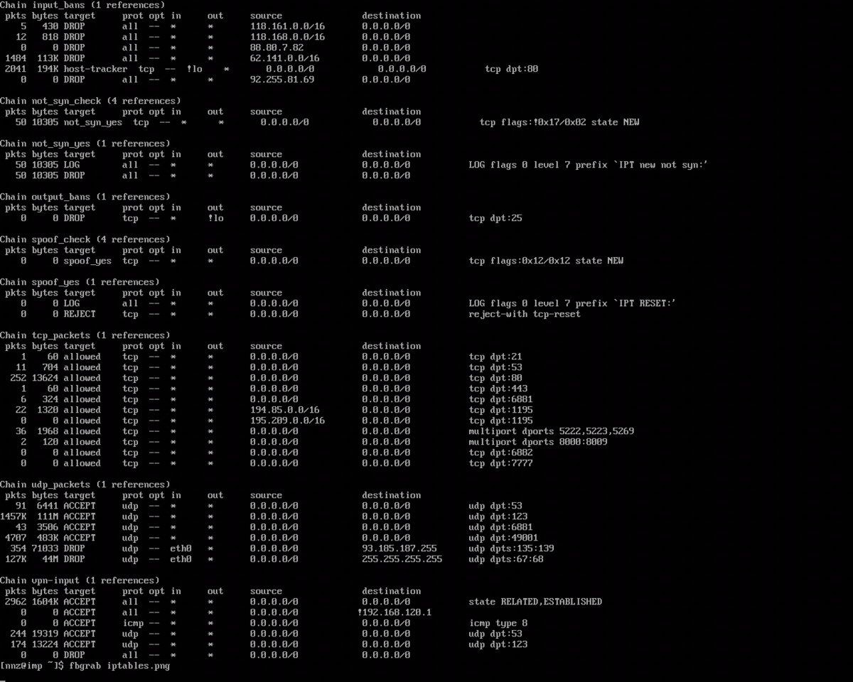 Firewall iptables en Linux