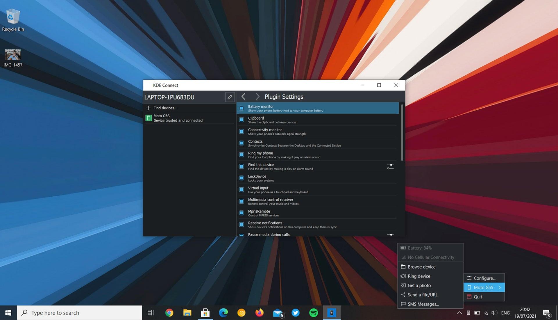 KDE Connect en varios dispositivos