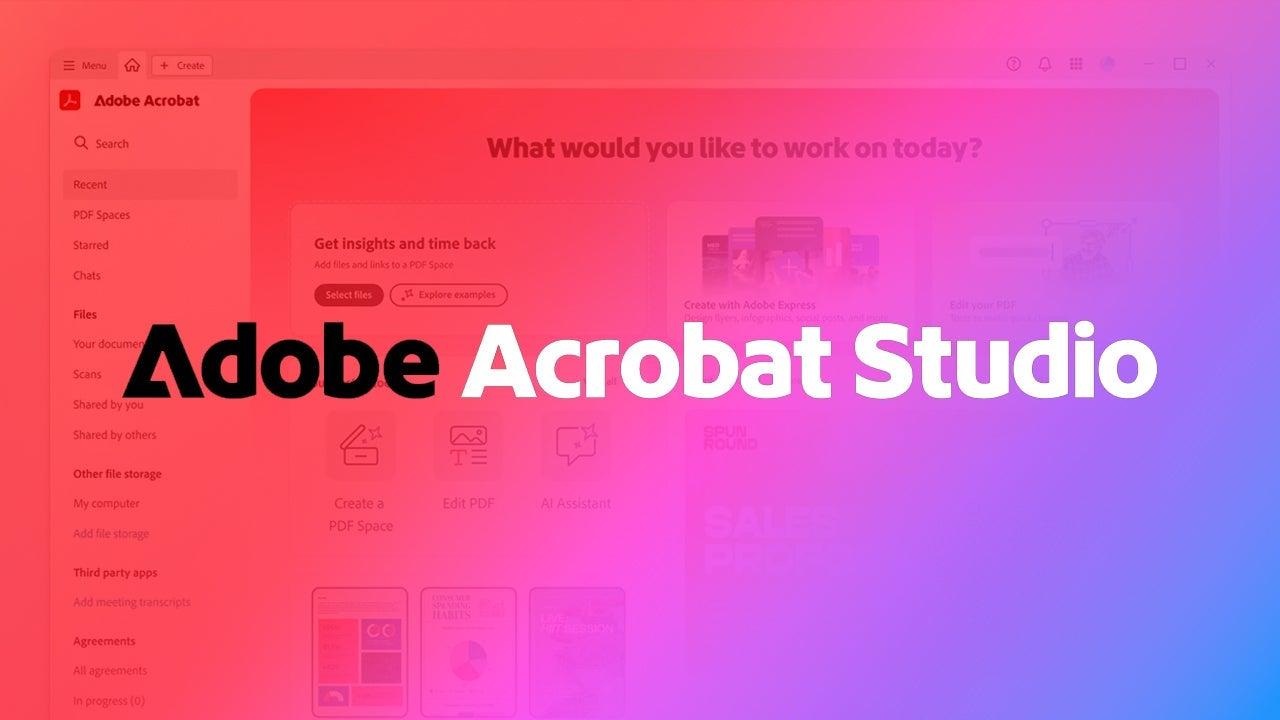 Interfaz de Adobe Acrobat Studio