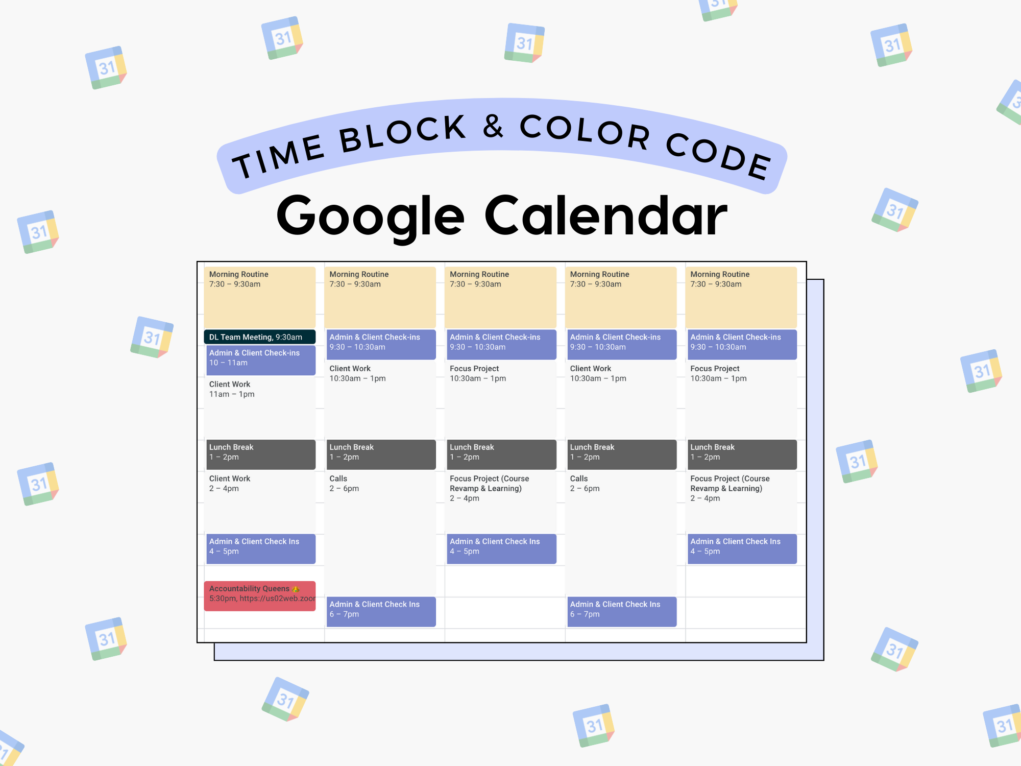 Configuración de Time Blocking en Google Calendar