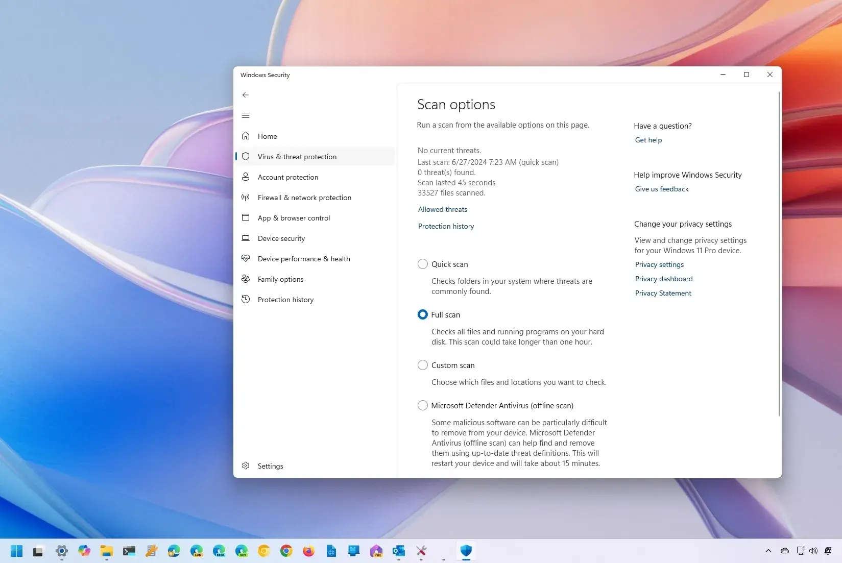 Señales de malware en Windows 11
