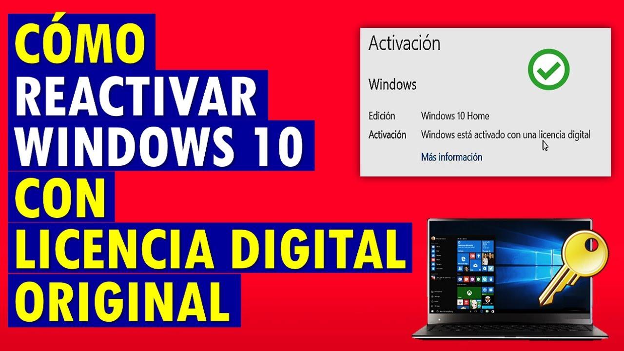 activación digital de Windows