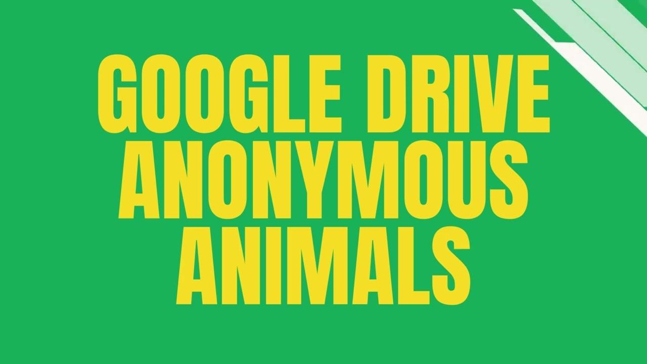 qué son los animales anónimos en Google Drive