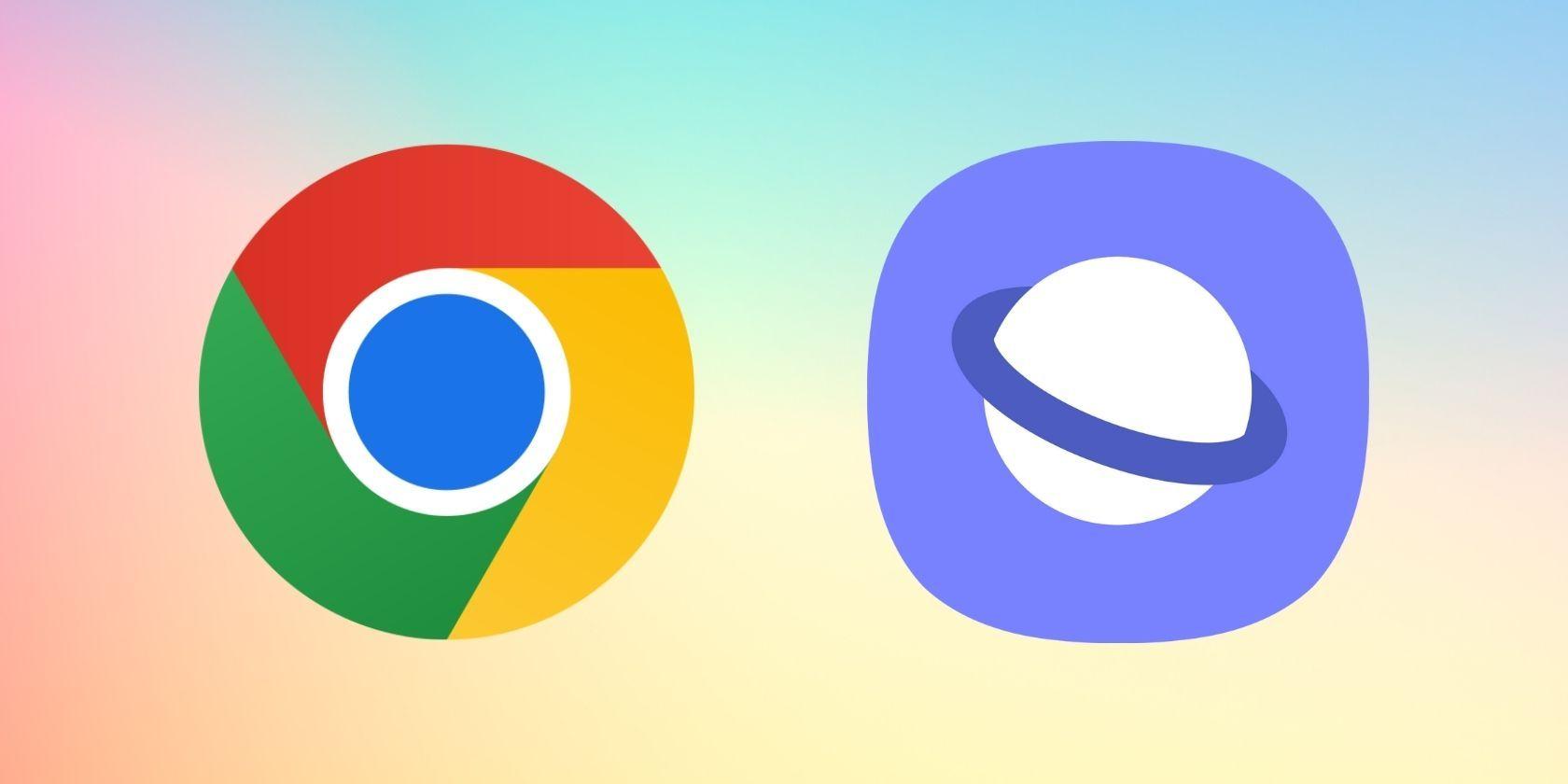 Uso de Samsung Internet y Google Chrome en móviles
