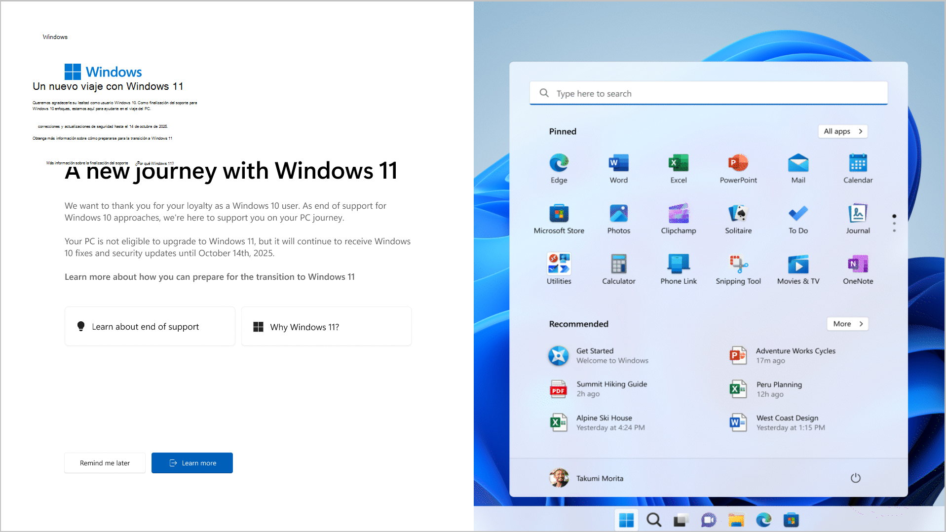 Configuración inicial Windows 11 tras migrar desde Windows 10