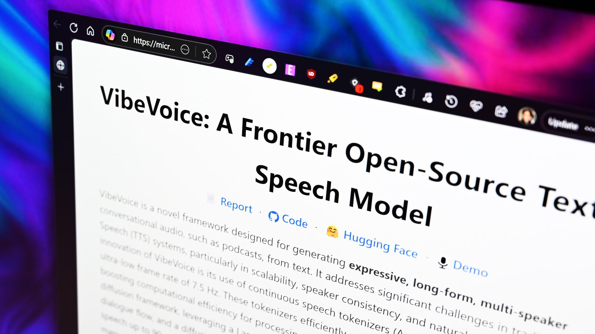 Crear podcast con VibeVoice de Microsoft