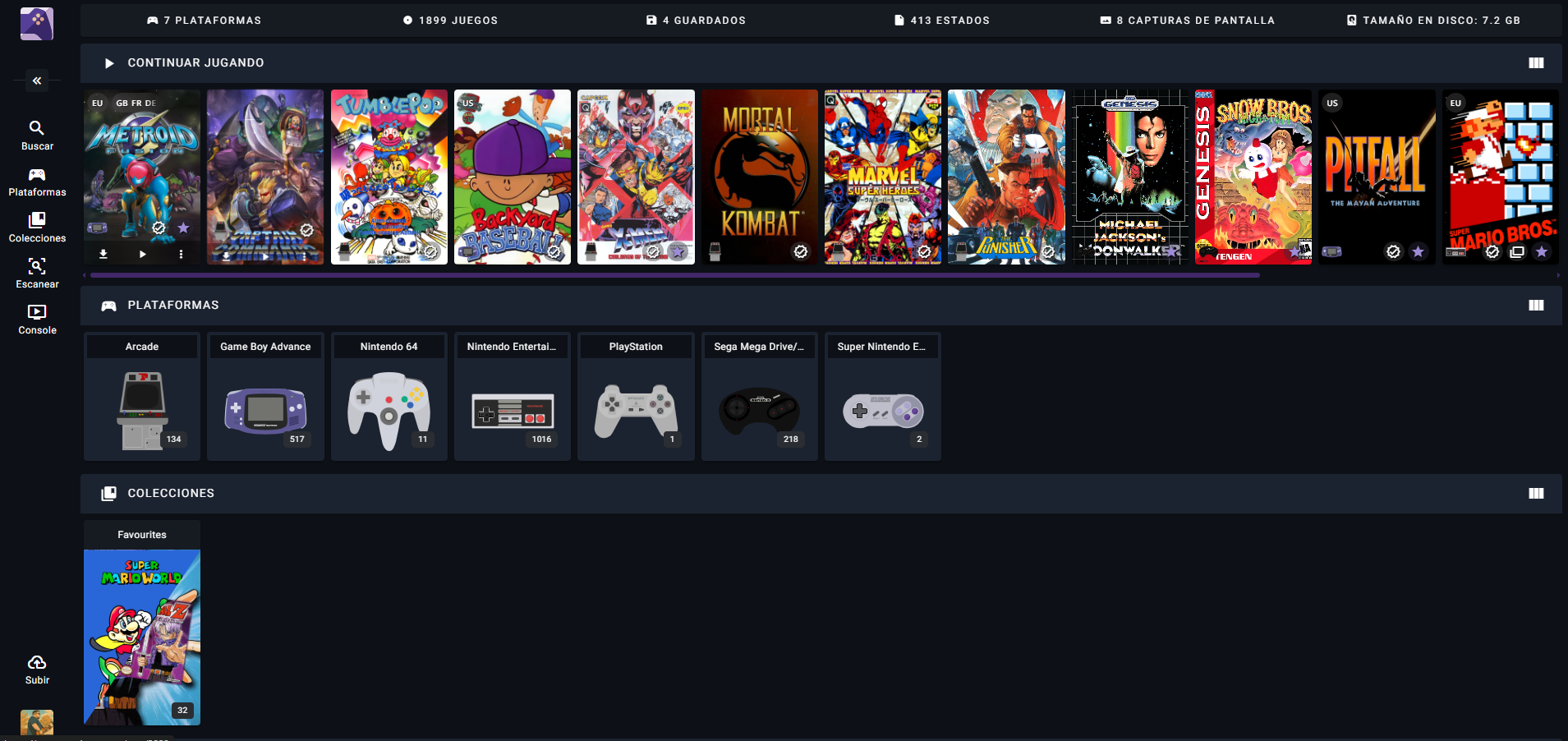 organizar colección de ROM en NAS