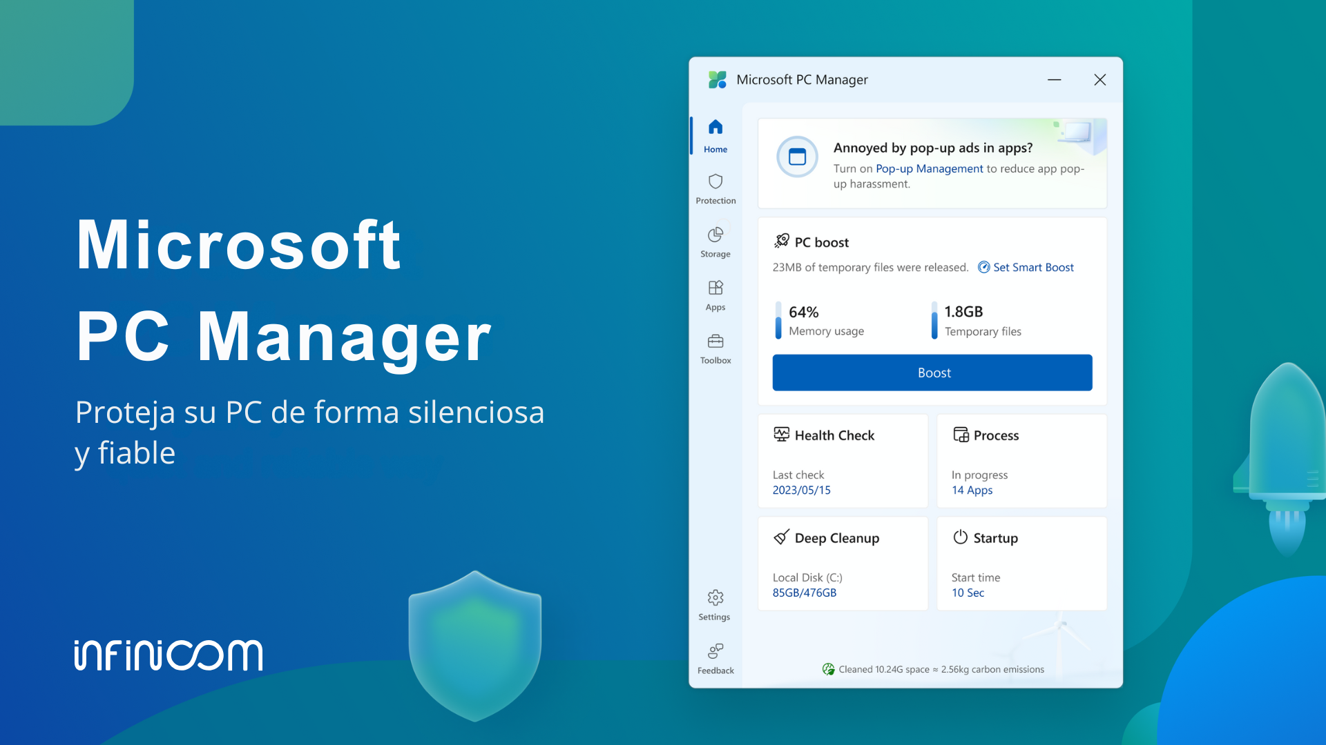 Interfaz de PC Manager