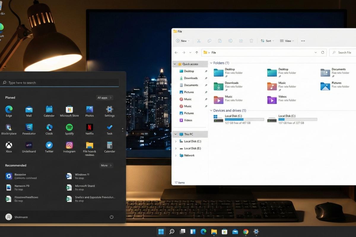 Modo oscuro real explorador de archivos Windows 11