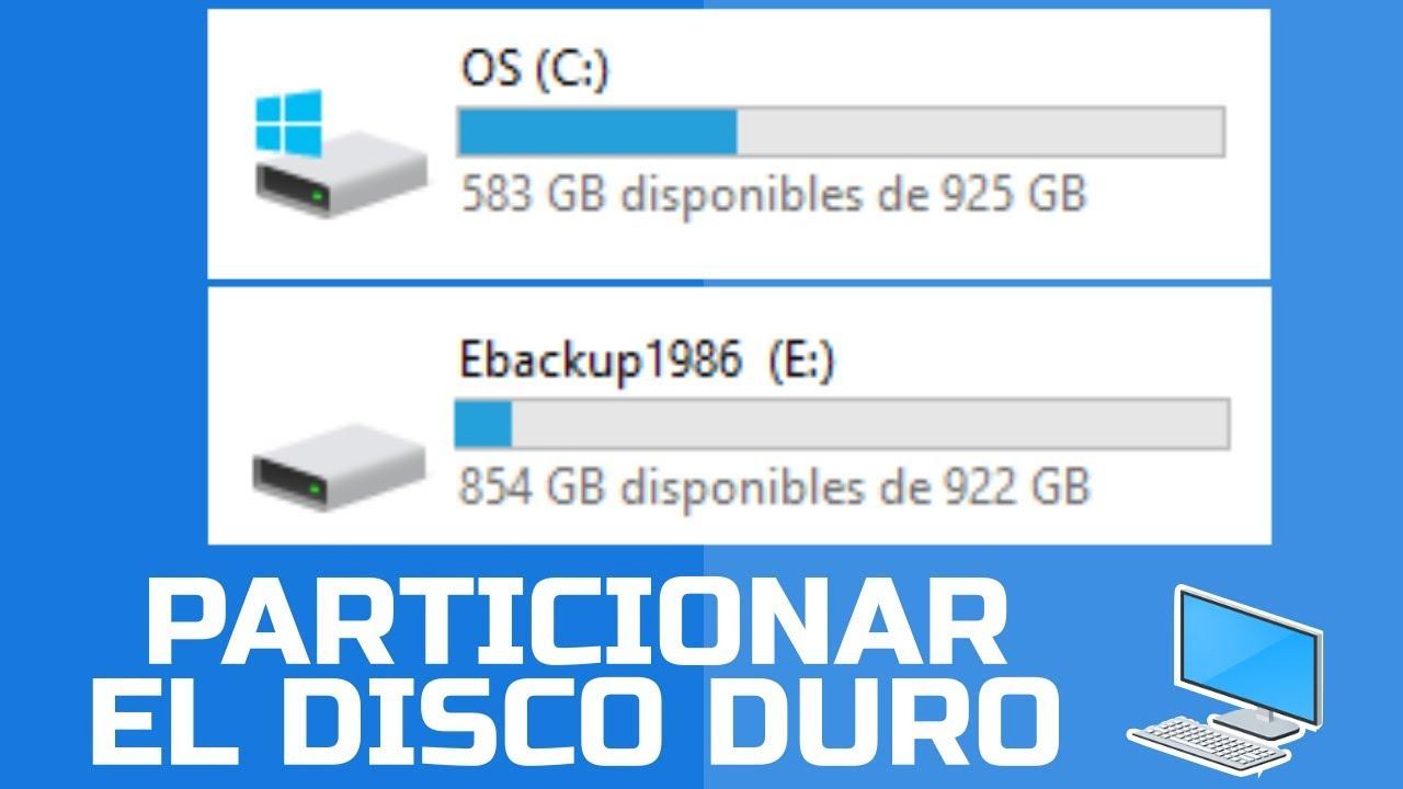 particionar disco duro 1TB