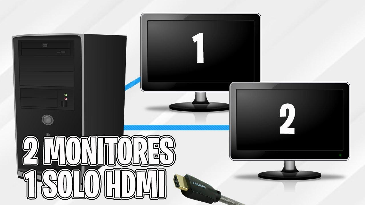 Escritorio con doble monitor