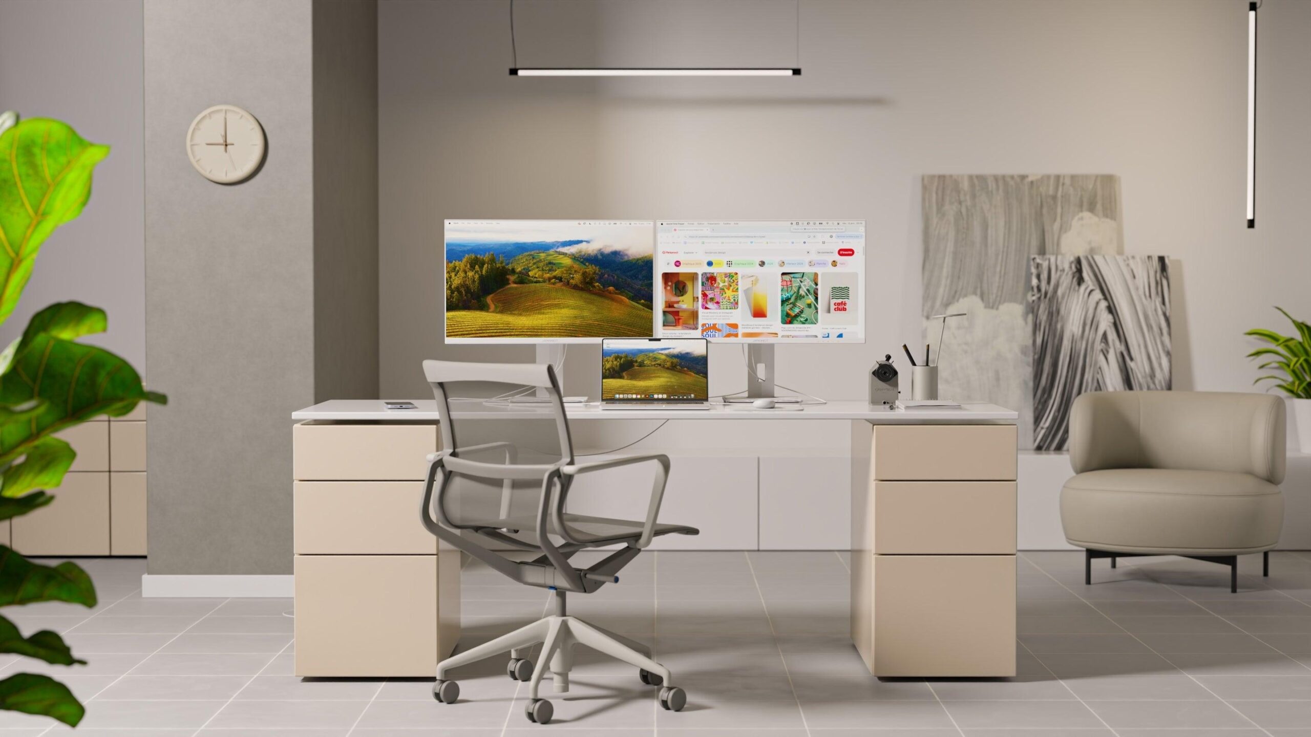 monitor para trabajar en oficina