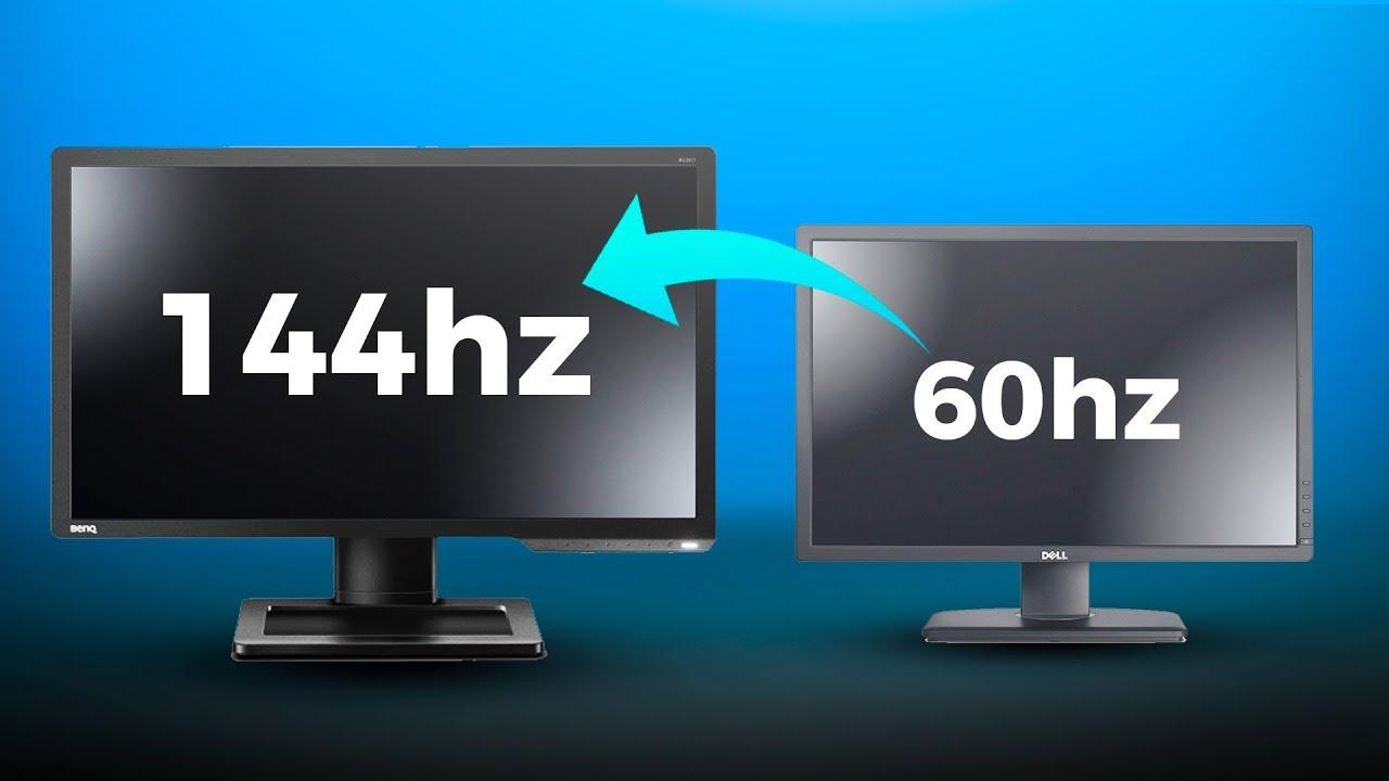 Monitor 60Hz comparado con 144Hz