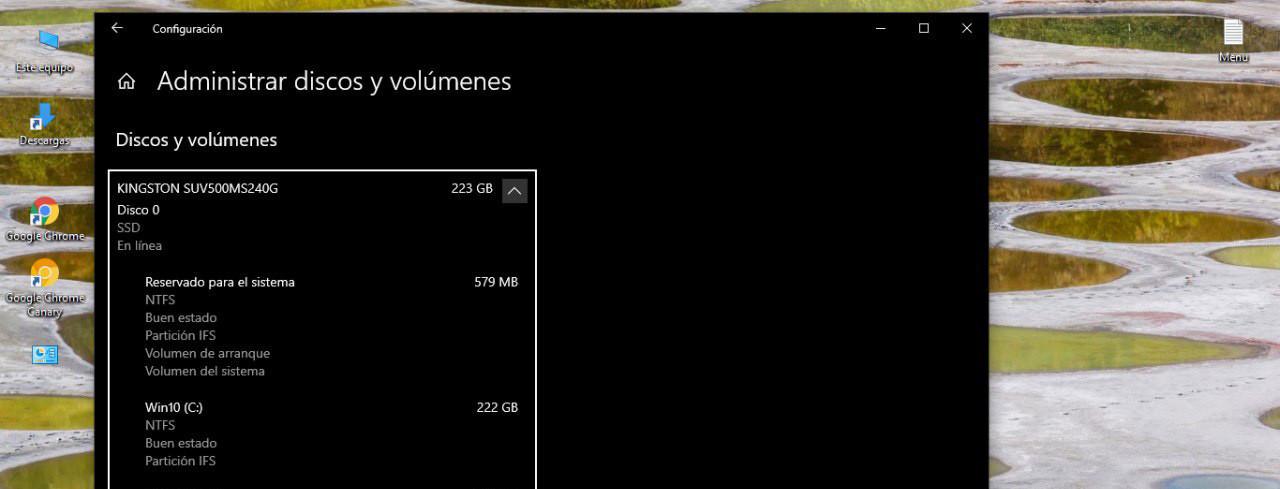 Particiones y letras de unidad en Windows