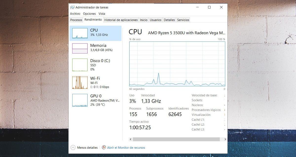 Detalles de procesos en el Administrador de tareas