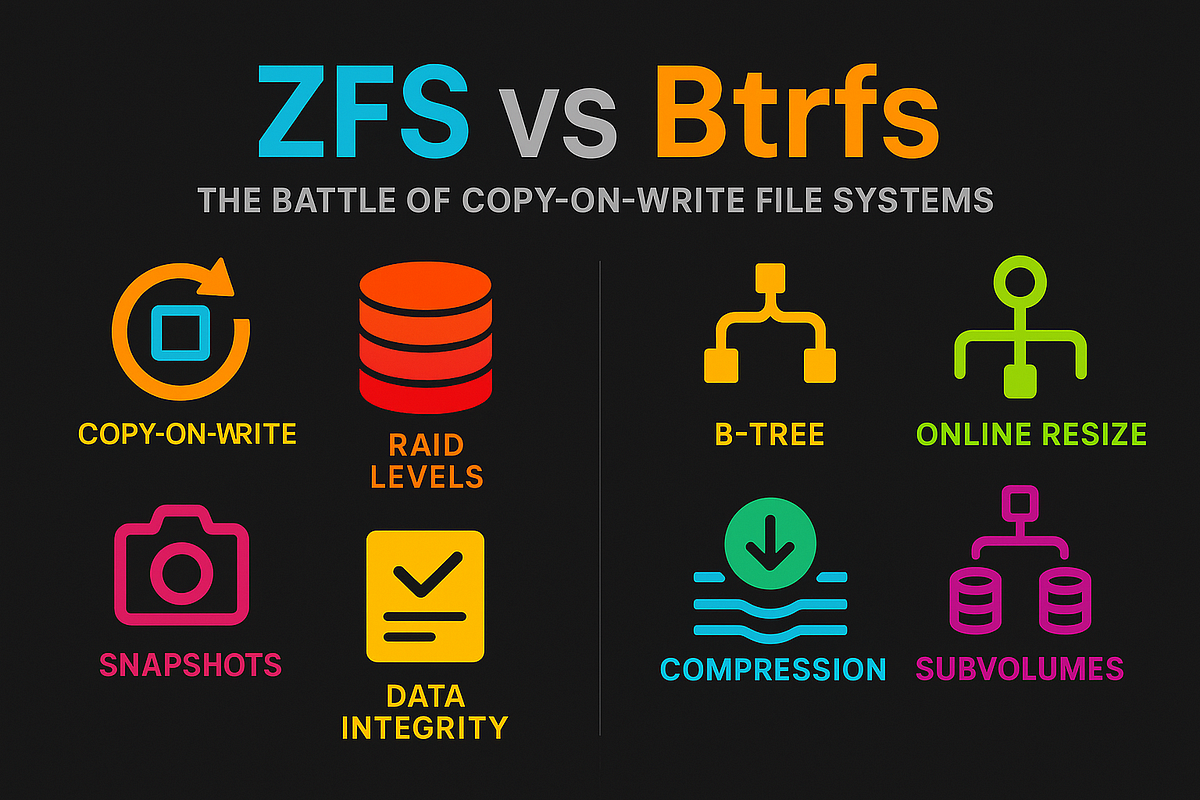 Confronto tra ZFS, Btrfs e altri file system per NAS