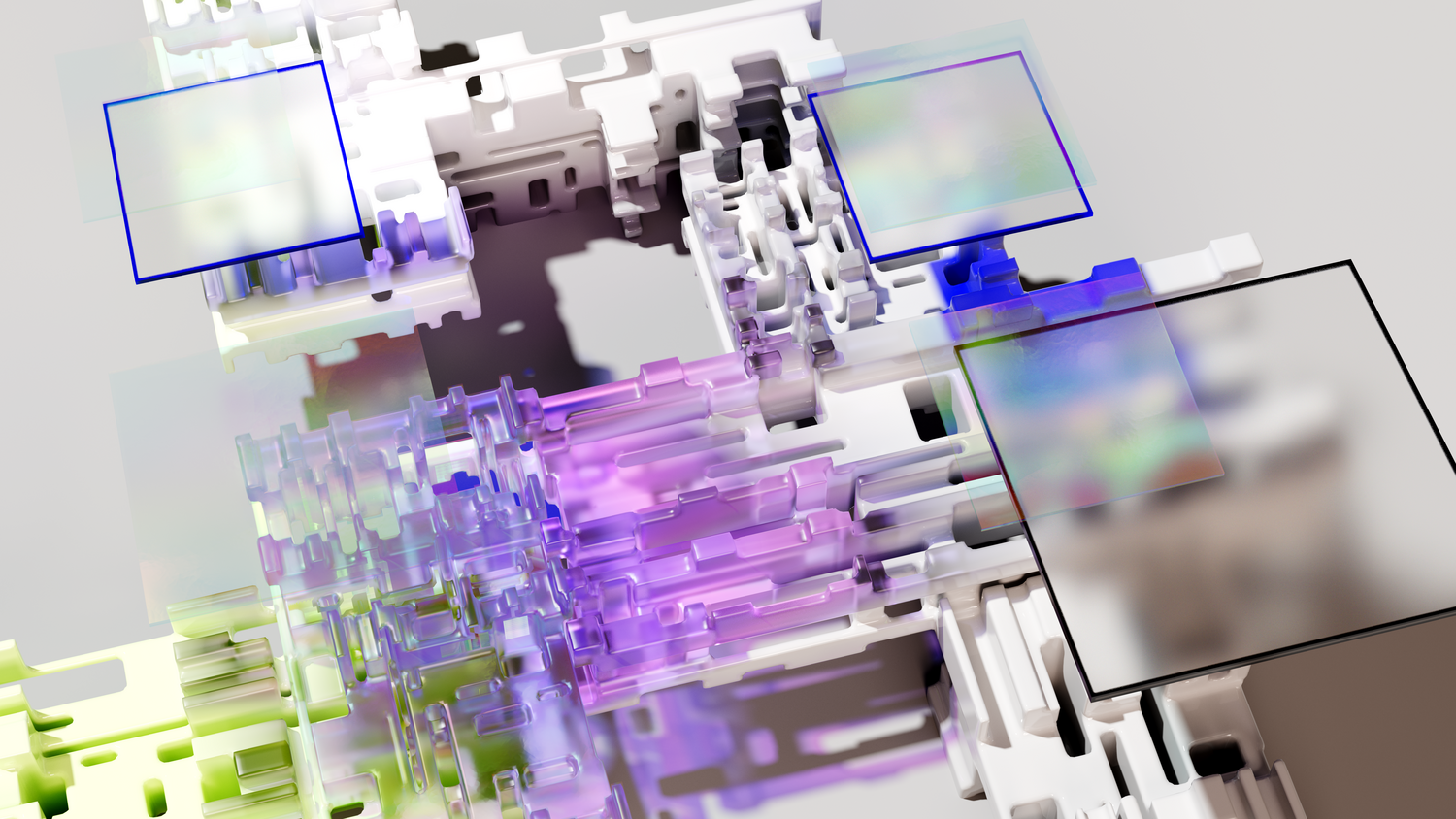 Ilustración abstracta de una red neuronal digital que representa la arquitectura compleja de un modelo de lenguaje (LLM).